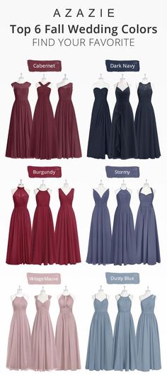 the bridesmaid dresses color inspiration for your favorite wedding party, with different styles and colors