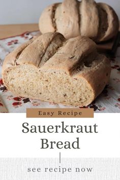 Craving something different? This sauerkraut bread recipe with rye is packed with bold flavors. Perfect for sandwiches or on its own! Cooking Sauerkraut, Savory Bread Recipes, Ancient Food