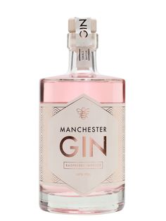 a bottle of manchester gin on a white background