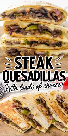 Steak Quesadilla Desi Dinner, Steak Quesadilla Recipe, Steak Quesadilla Recipes, Seasoned Steak, Steak Quesadillas, Steak Quesadilla, Steak And Cheese, Steak Dinner Recipes