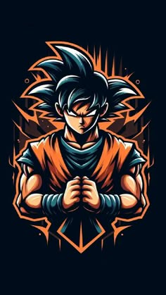 an image of a man with his arms crossed in front of him and the words gohan