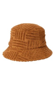 Soft terry cloth texturizes this on-trend bucket hat made from breathable cotton and designed to accentuate all your sunny-day looks. 100% cotton Hand wash, dry flat Imported Women's Headwear, Rustic Brown, Hat Making, Terry Cloth, Nordstrom, Crown, Texture