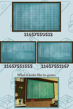 an image of a computer screen with numbers on it and the words, what's looks like in game?