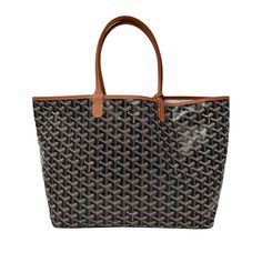 New Goyard St. Louis PM Tote with Pouch and Canvas Lining (includes pouch) Designer = Goyard Color = Black/Beige Material = Coated Canvas Condition = New Height = 10 Width = 19 Depth = 5 Class = Premier Location: Glencoe Item Number: 19740-131 Item ID: 298251 Category: Tote Pouch, Black, Color