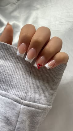 Girly Acrylic Nails, Basic Nails, French Tip Acrylic Nails, Short Square Acrylic Nails, Acrylic Nails Coffin Short, Short Acrylic Nails Designs, Pink Acrylic Nails, Square Acrylic Nails