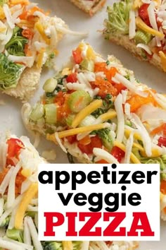 appetizer veggie pizza with cheese and broccoli