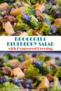 broccoli and blueberry salad with poppy seed dressing