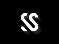 the letter s is made up of white letters on a black background with light coming from behind it