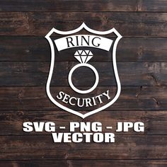 the ring security svg - png - jpg logo on a wooden background