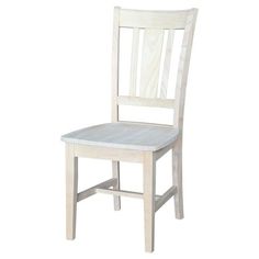 a white wooden chair on a white background