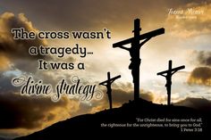 three crosses on top of a hill with the words, the cross went't already it was a divine sunday