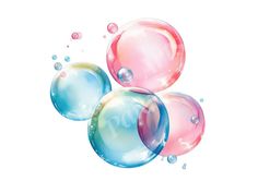 three soap bubbles floating on top of each other