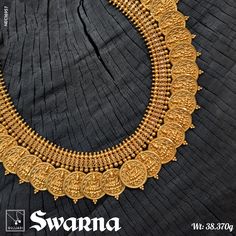 Traditional South Indian Kasu necklace Purchase @ shop.swarna.com/product/nec16957/ #gold #necklace #traditional #916gold #22kjewelry #colouredstones #22kgold #bridalwear #lightonpocket #bridaljewellery #wedding #weddingjewellery #jewellery #jewelsofindia #instagold #instagood #bling #shoppingonline #handcrafted #shopping #gujjadiswarna #swarna_gsjpl DM for more details Kasu Necklace, Necklace Traditional, 22k Gold, Bridal Wear, Bridal Jewelry, Wedding Jewelry, Gold Necklace, Gold, Instagram