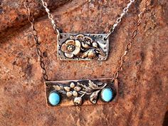 Flower Bar Necklaces | madcowco Pinterest Wardrobe, Bar Necklaces, Flower Bar, Navajo Turquoise