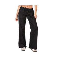 in stock Wide Leg Linen Cargo Pants For Loungewear, Black Full-length Cargo Pants For Summer, Black Linen Summer Bottoms, Black Linen Bottoms For Summer, Black Mid-rise Cotton Wide Leg Pants, Black Casual Wide Leg Pants For Spring, Casual Black Wide Leg Pants For Spring, Black Wide-leg Summer Cargo Pants, Black Wide-leg Cargo Pants For Summer