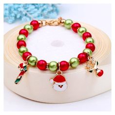 Red & Green Bead Christmas Charm Bracelet Nwot Measures Approx. 23cm (9") Christmas Charm Bracelet. Enamel Charms And Faux Pearl Red/Green Beads With Gold Tone Spacers. Pictures May Be Off Slightly Due To Lighting And/Or Computer Settings. Smoke Free, Pet Free Environment. Questions?? Message Me! Fast Shipping. I Usually Ship The Same Or Next Business Day!! Red Hen, Diy Jewelry Unique, Christmas Lovers, Christmas Bead, Beads Bracelet Design, Christmas Bracelet, Green Beads, Christmas Charms, Handmade Jewelry Diy