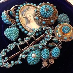 Antique Turquoise Jewelry, Silver Jewellery Indian, Historical Jewellery, Ancient Jewelry, Paris Hotels, Jewelry Design Necklace, Victorian Jewelry, Antique Jewellery