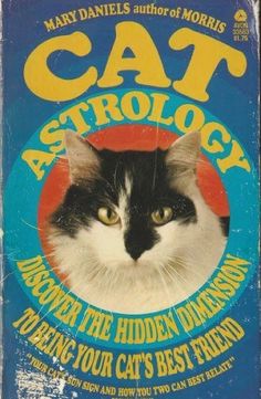 the front cover of a book with a black and white cat on it's face