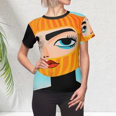 Welcome to AbHyDesignHouse! Step up your style game with this vibrant, full-print t-shirt exclusively for women! At AbHyDesignHouse, we specialize in unique, creatively inspired apparel that combines modern art elements with a bold, fashion-forward aesthetic. Whether you're getting ready for a Halloween party, showing off your personal style, or looking to add something special to your wardrobe, this bold pop art-inspired design is perfect for any occasion. EXCLUSIVE FULL-PRINT DESIGN This limit Art Elements, Halloween Graphic Tees, Modern Pop Art, Halloween Graphic, Pop Art Design, Halloween Looks, Fete Halloween, Inspiration Art, Women T Shirt