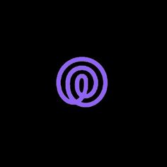 an email symbol is shown in the middle of a black background with purple letters on it