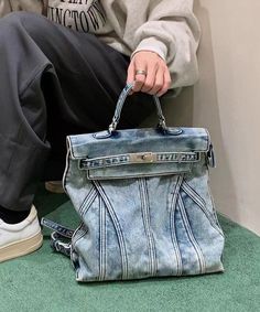 Denim Crossbody Bag, Denim Backpack, Denim Crossbody, Retro Blue, Book Girl, Rain Cover, Vintage Pattern, Premium Denim, American Vintage