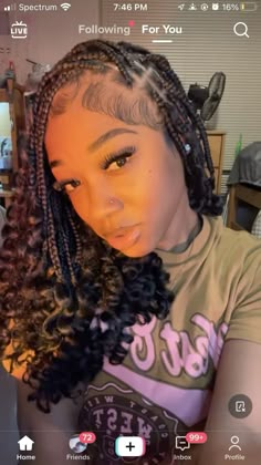 follow for more content Braids With Wrapped Ends, Shirley Temple Knotless Braids, Back To School Braided Hairstyles Black, Baird Hair Hairstyles, Braided Hairstyles Back To School, Cute Back To School Hairstyles Braids, Dope Hairstyles Black Women, Braids For Back To School, Pretty Braided Hairstyles With Curls