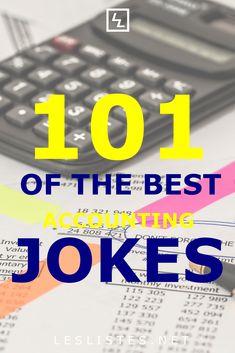 the words 1011 of the best consulting jokes on top of a calculator