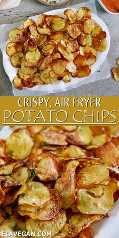 crispy, air fryer potato chips are the perfect side dish for any meal