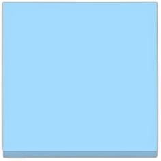 a light blue colored paper with no border on the bottom and one corner at the top