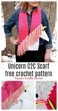 the unicorn scarf is free crochet pattern