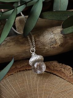 Editor's NotesThis chain necklace has silver chain and acorn design and is accentuated with 10mm rock crystal detail. - Sterling silver- Chain necklace- 10mm rock crystal pendant in acorn shape- Versatile stylingMeasurements(in.)Size One Size(XS-M)- Length: 18.31 in + 1.57 in (with adjustable hook) Composition & Care- Silver925 - Weight: 8g- Wash with polishing towel (included)Designer- by IRIS Acorn Design, Acorn Necklace, Sterling Silver Chain Necklace, Accessories Jewelry Necklace, Rock Crystal, Women Accessories Jewelry, Crystal Pendant, Sterling Silver Chains, Silver Chain