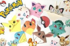 the pokemon stickers are all over the fridge and refrigerator door for kids to use as magnets