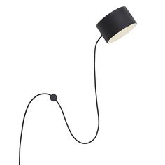 a black lamp on a white background