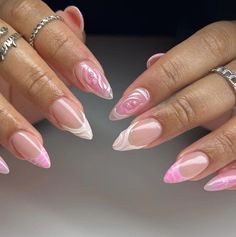 Hello welcome to my shop. I only use high-quality materials to create a luxurious nail press that you can trust to be strong and long-lasting. Hope you can find your favorite nails. My nails will last: Use adhesive sheets (provided with nail kit) for 1-2 days Use nail glue for 2-3 weeks. All nails can be reused multiple times if you take good care of them. If you would like a custom size, please fill out the personalization section under product options. If you're not sure how to measure your na Chrome Pink, Pink French Nails, Nails Gel Nails, Custom Press On Nails, Pink French, Almond Nails Designs, Nails Gel, Oval Nails, Dream Nails