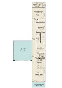 the floor plan for a house with an attached garage