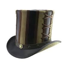 Top hat Steampunk Hatter, Steampunk Arm, Steampunk Belt, Steampunk Man, Leather Top Hat, American Hat Makers, Steampunk Top Hat, Steampunk Hat, Hat Stores