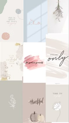 some type of wallpaper with different types of lettering on it, including flowers and leaves