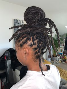 Locs Women, Black Women Locs, Women Locs, Twisted Bun, Loc Inspiration