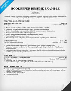 a professional resume for bookkeepers is shown in this file, it shows the cover letter