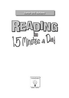 the cover for reading in 15 minutes a day