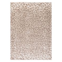 an animal print rug on a white background