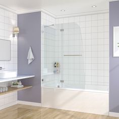 a bathroom with a sink, mirror and bathtub