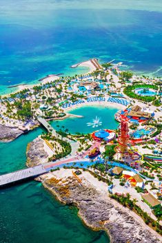 an aerial view of the water park at disney's all - star beach resort