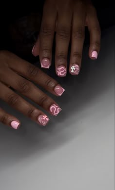 Shorties Nails, Short Pink Nails, Overlay Nails, French Tip Acrylic Nails, Girly Acrylic Nails, Cute Acrylic Nail Designs