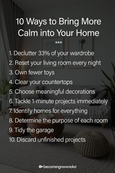 the 10 ways to bring more calm into your home