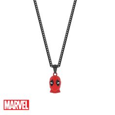 a necklace with a deadpool face on it