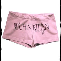 Bk Cheer Shorts - Pink Design Is On The Back String Tie In The Front At Waist Bitchin Kitten (Cat) Motorcycle Brand Bell Brand Shorts Nwot Cute Fitted Bottoms With Built-in Shorts, Fitted Bottoms With Built-in Shorts In Cute Style, Trendy Stretch Bottoms For Cheerleading, Cute Fitted Short Length Shorts, Cute Fitted Shorts, Cute Fitted Short Bottoms, Y2k Style Stretch Cotton Shorts, Cute Summer Bottoms With Letter Print, Fitted Sports Shorts With Letter Print