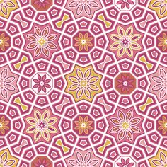 an abstract pink and yellow pattern