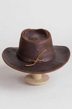 Image Leather Cowboy Hats, Raging Bull, Leather Hats, Cowboy Hat, Vintage Jacket, Full Grain Leather, Leather Men, Fedora, Cowboy Hats