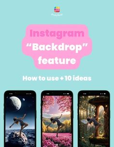 the instagram page for instagramr's back drop feature, with three photos and